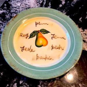 Baum Bros by Style-Eyes “Fruit writing “ salad plate
